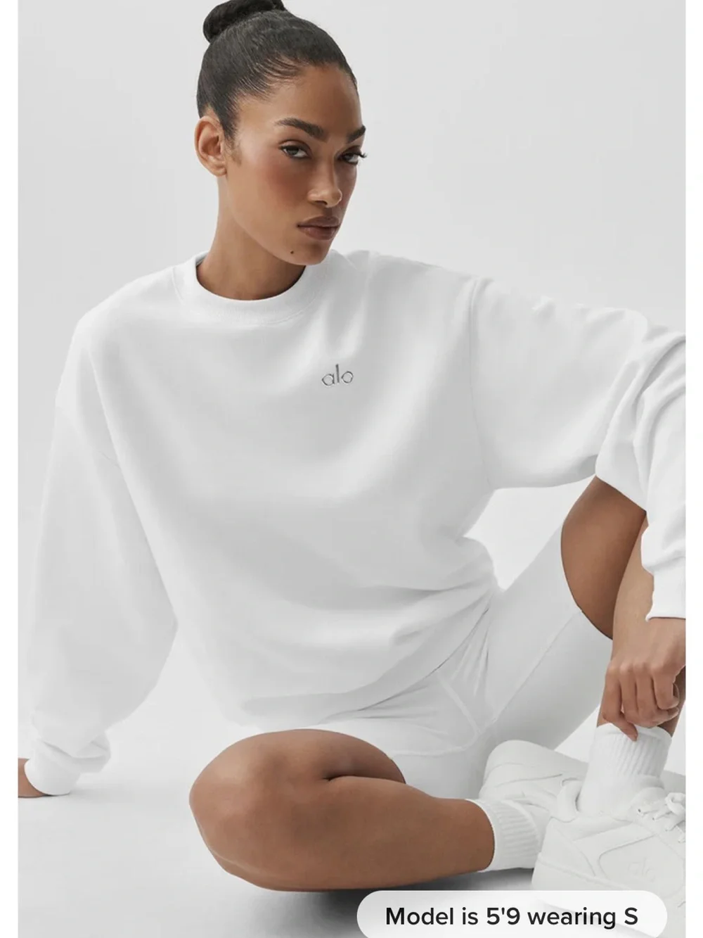 Alo Accolade Crew Neck White Size XS